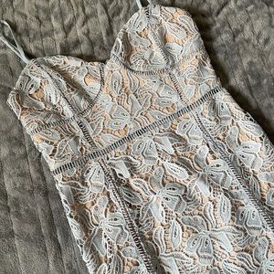 Blue lace dress